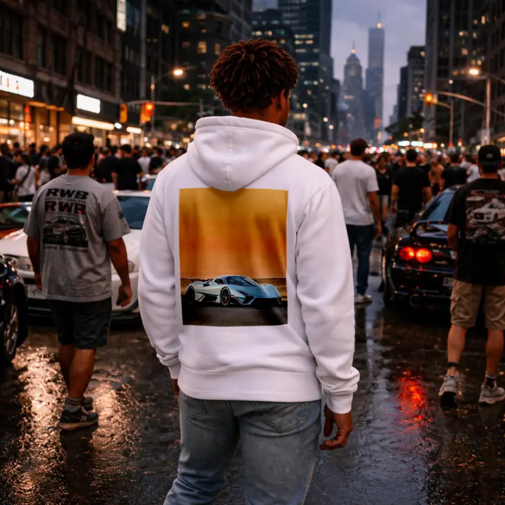 SSC Tuatara Supercar Desert Sunset Road – Hoodies