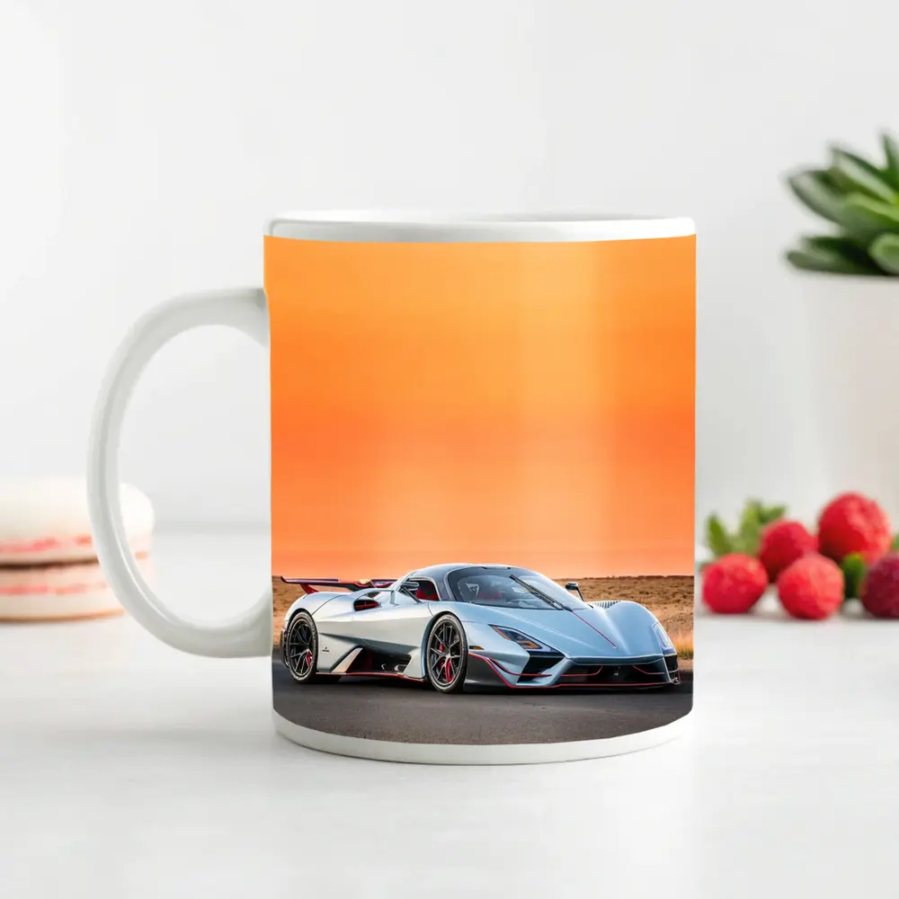 SSC Tuatara Supercar Desert Sunset Road – Mugs