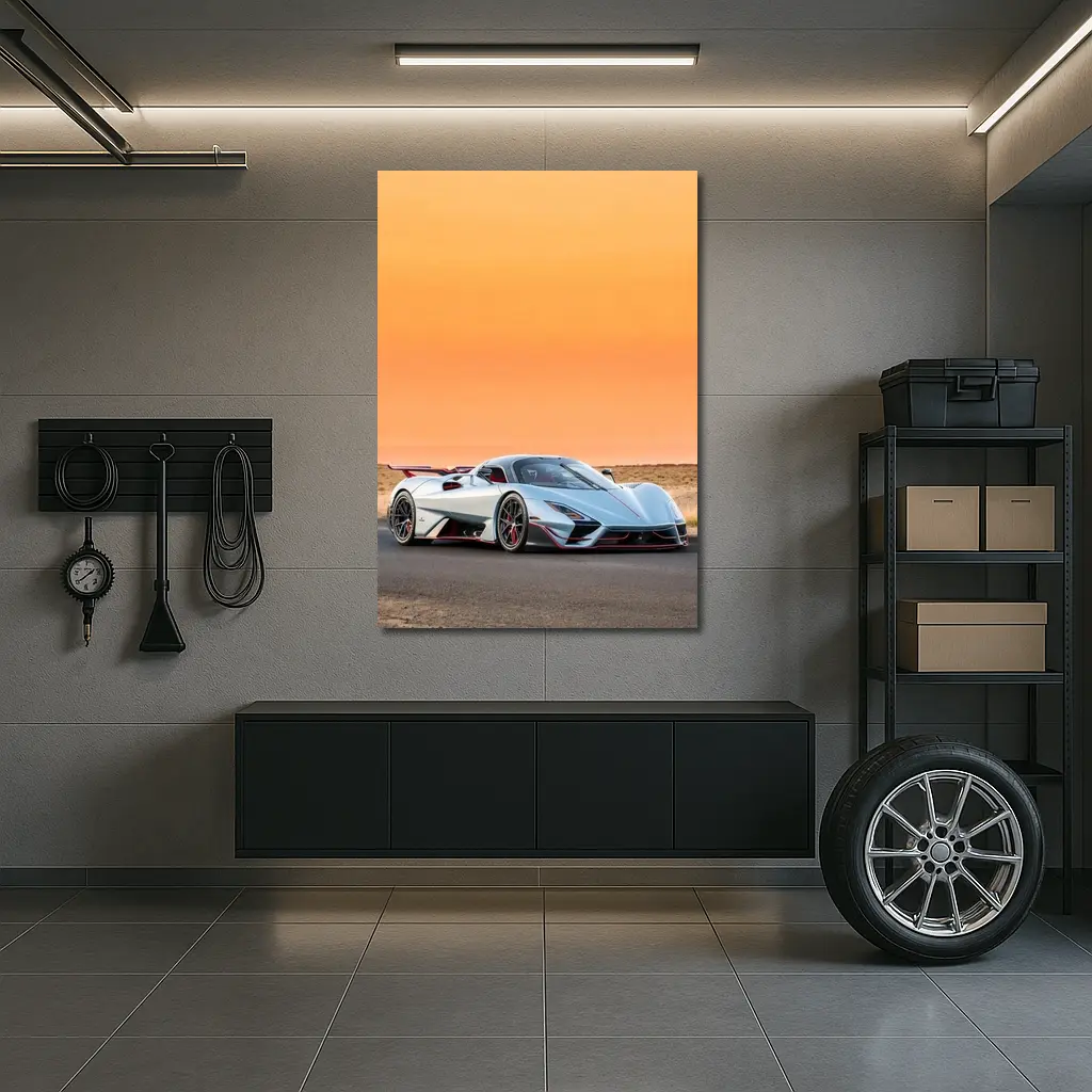 SSC Tuatara Supercar Desert Sunset Road – Wall Art