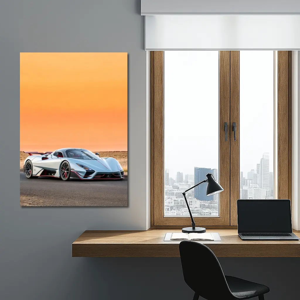 SSC Tuatara Supercar Desert Sunset Road – Wall Art