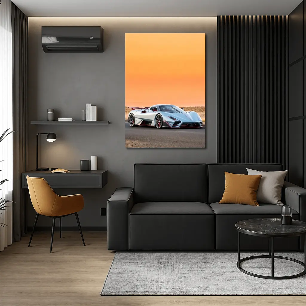 SSC Tuatara Supercar Desert Sunset Road – Wall Art