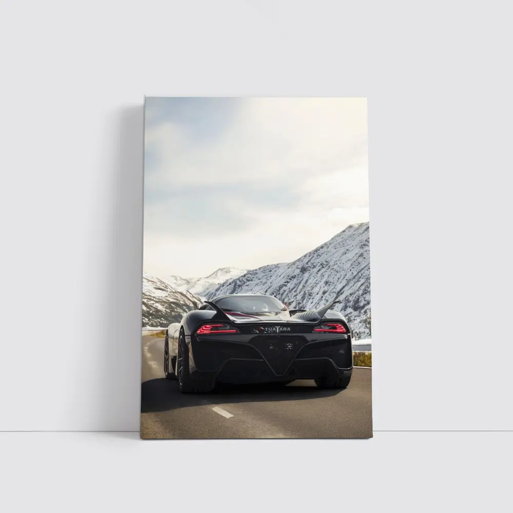 SSC Tuatara Supercar Snowy Mountain Road – Wall Art