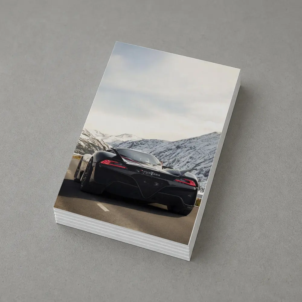 SSC Tuatara Supercar Snowy Mountain Road – Postcards