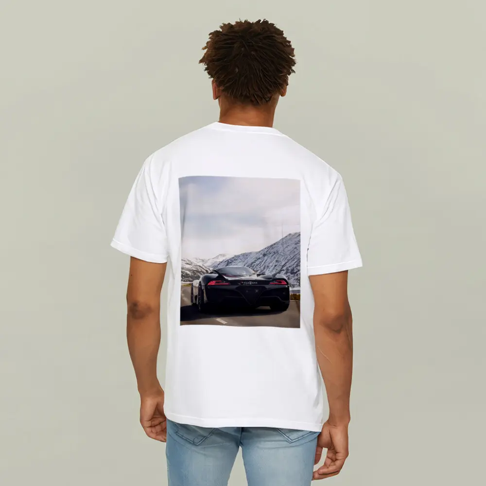 SSC Tuatara Supercar Snowy Mountain Road – T-Shirts