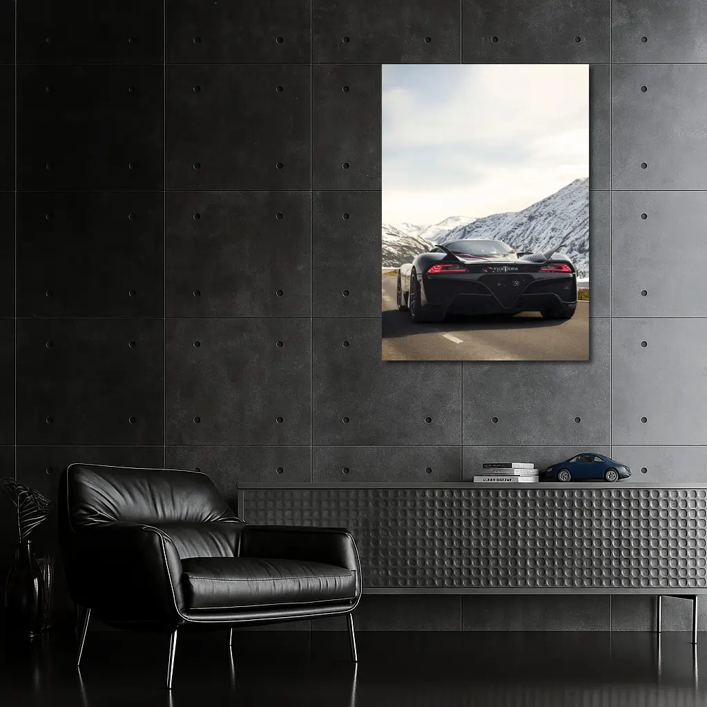 SSC Tuatara Supercar Snowy Mountain Road – Wall Art