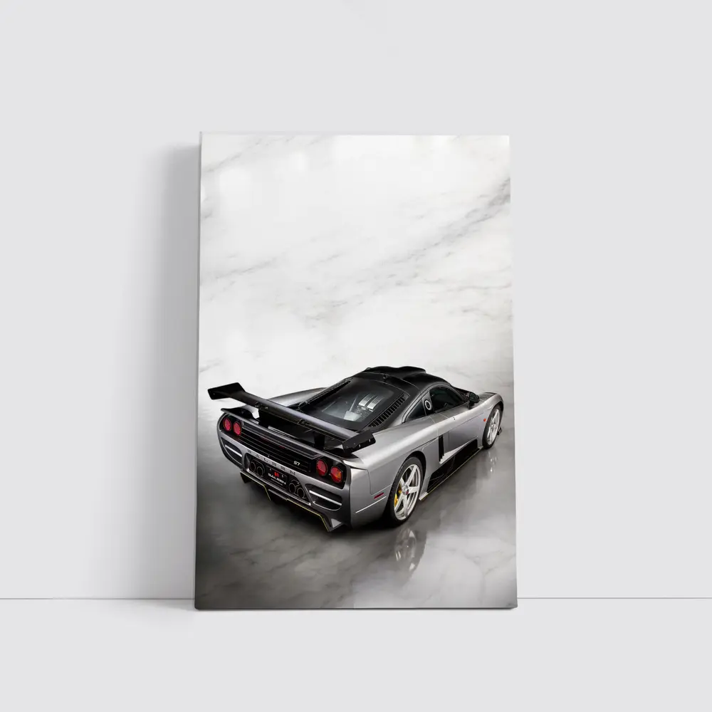 Saleen S7 Supercar Silver Marble Studio – Wall Art
