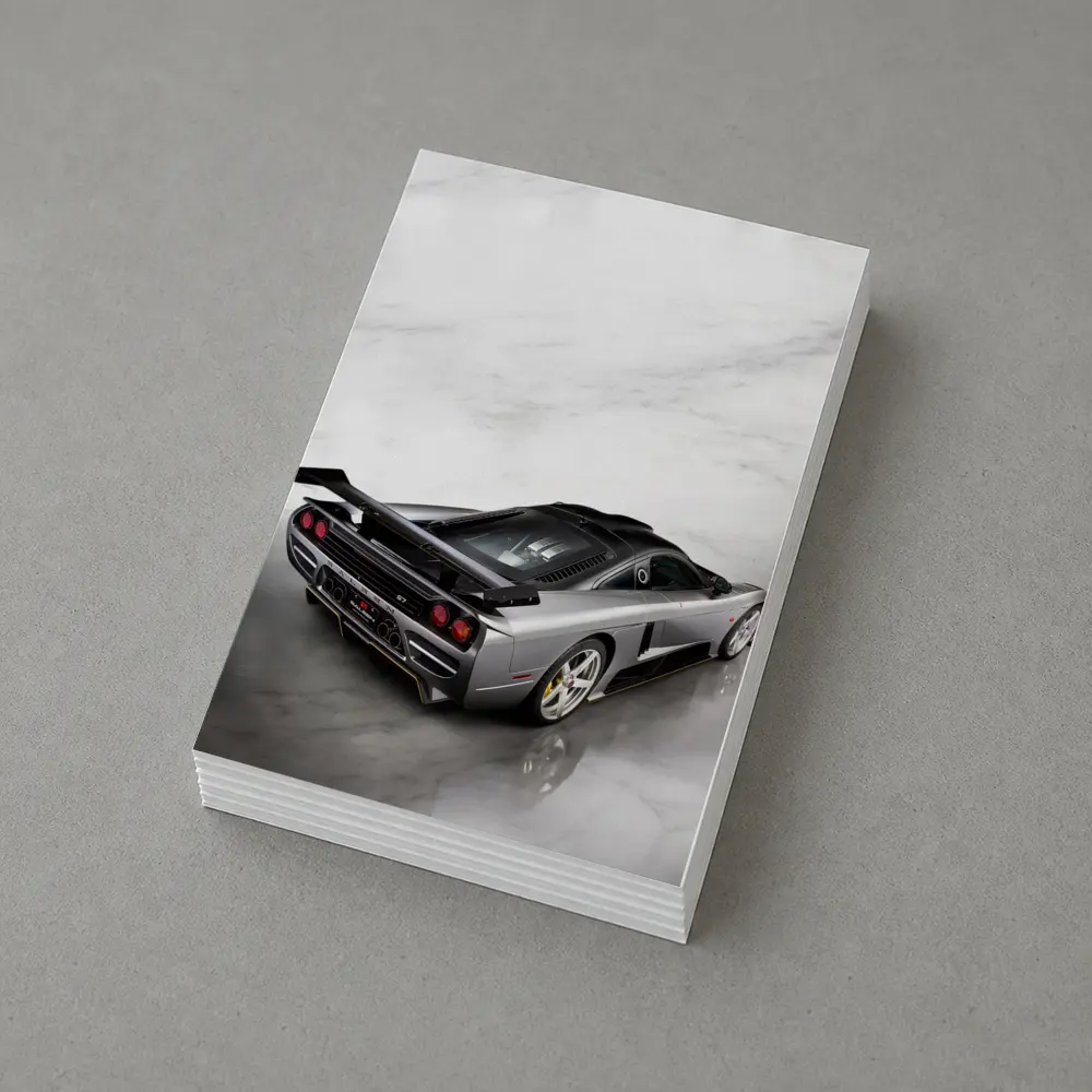 Saleen S7 Supercar Silver Marble Studio – Postcards