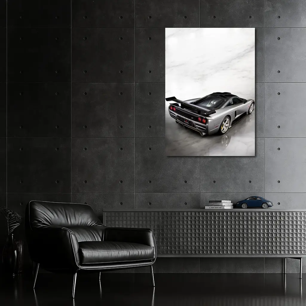 Saleen S7 Supercar Silver Marble Studio – Wall Art