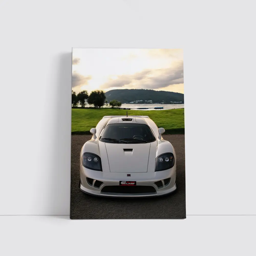 Saleen S7 White Supercar Lake Backdrop – Wall Art