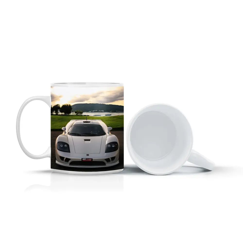 Saleen S7 White Supercar Lake Backdrop – Mugs