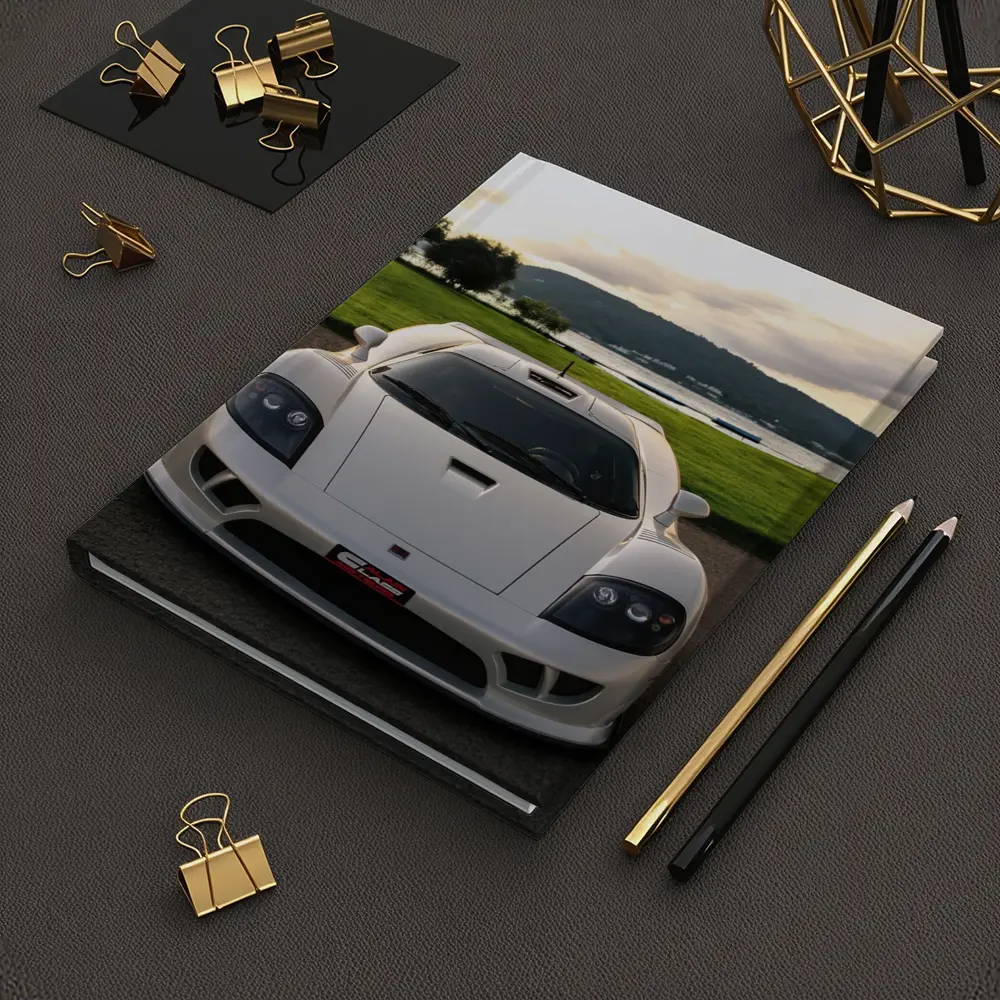 Saleen S7 White Supercar Lake Backdrop – Notebooks