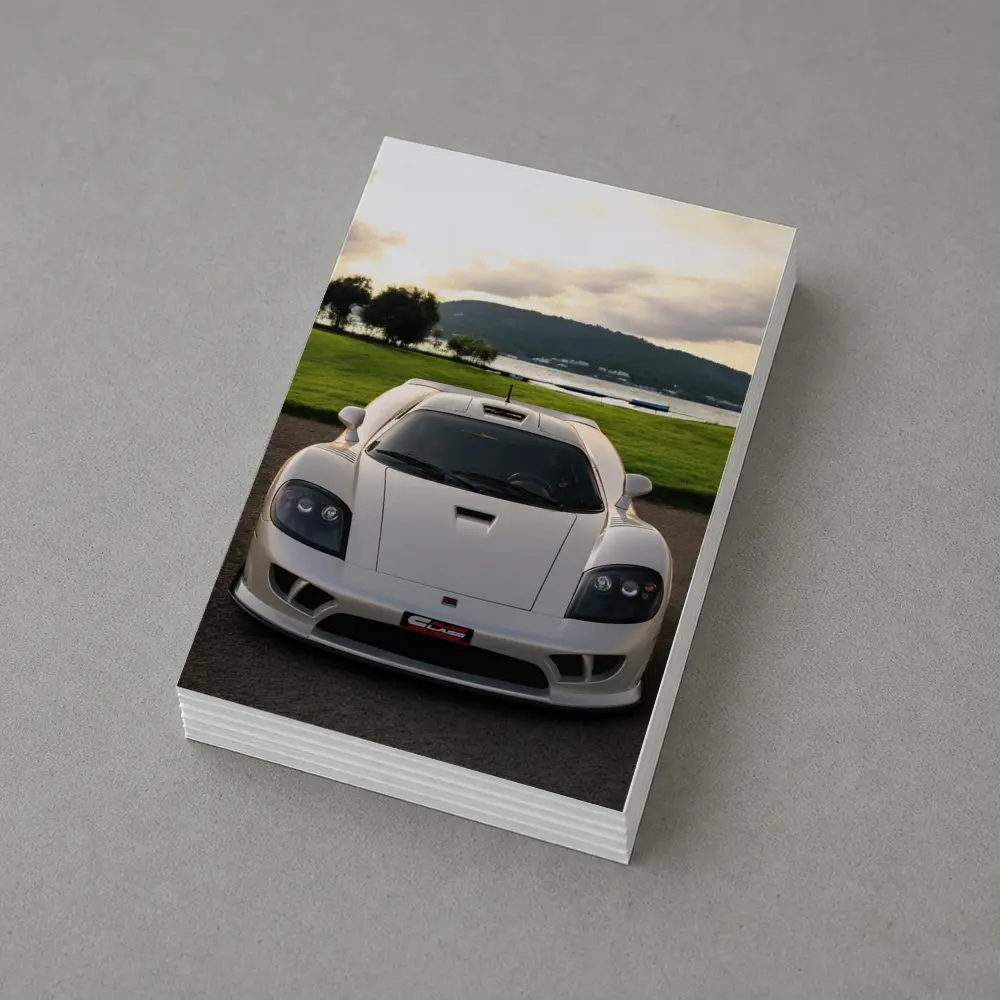 Saleen S7 White Supercar Lake Backdrop – Postcards