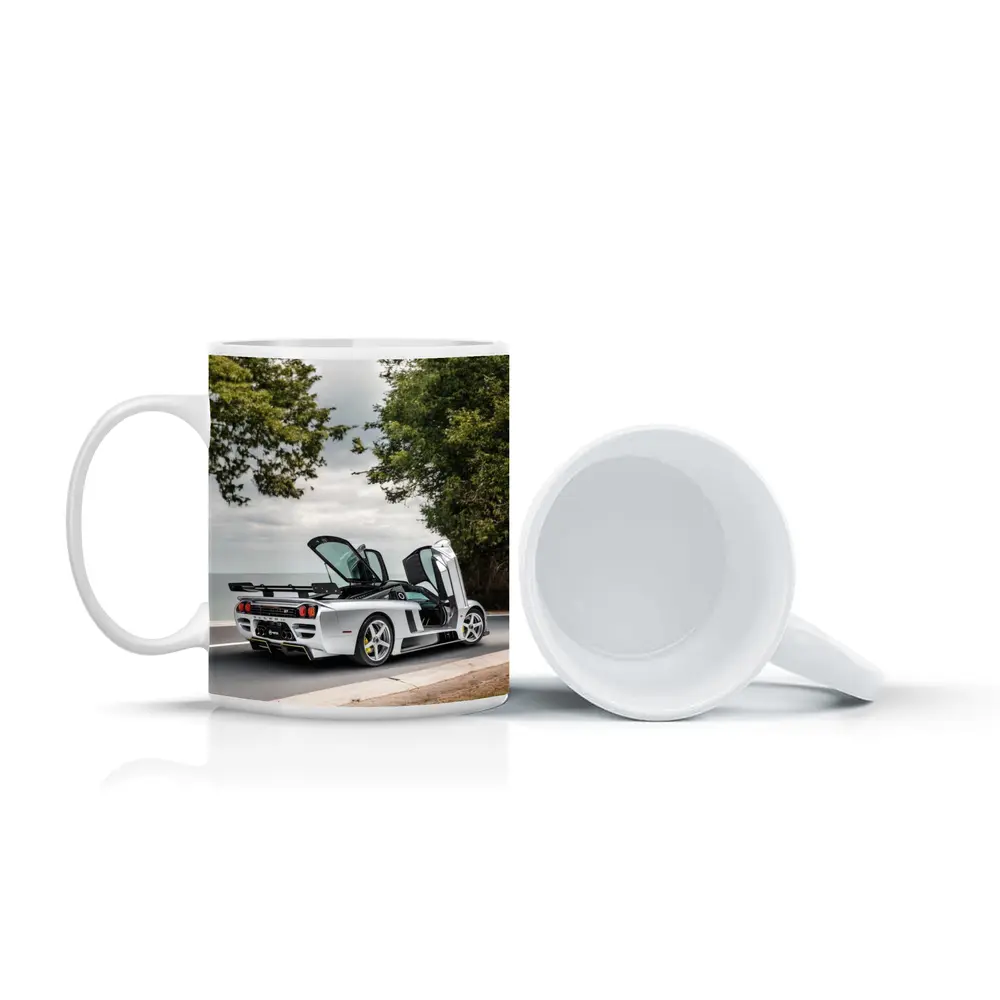 Saleen S7 Supercar Parked Near Coastal Road – Mugs