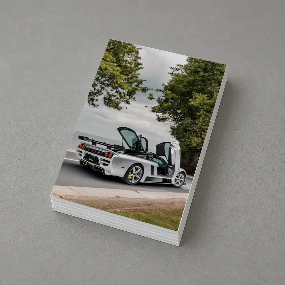 Saleen S7 Supercar Parked Near Coastal Road – Postcards