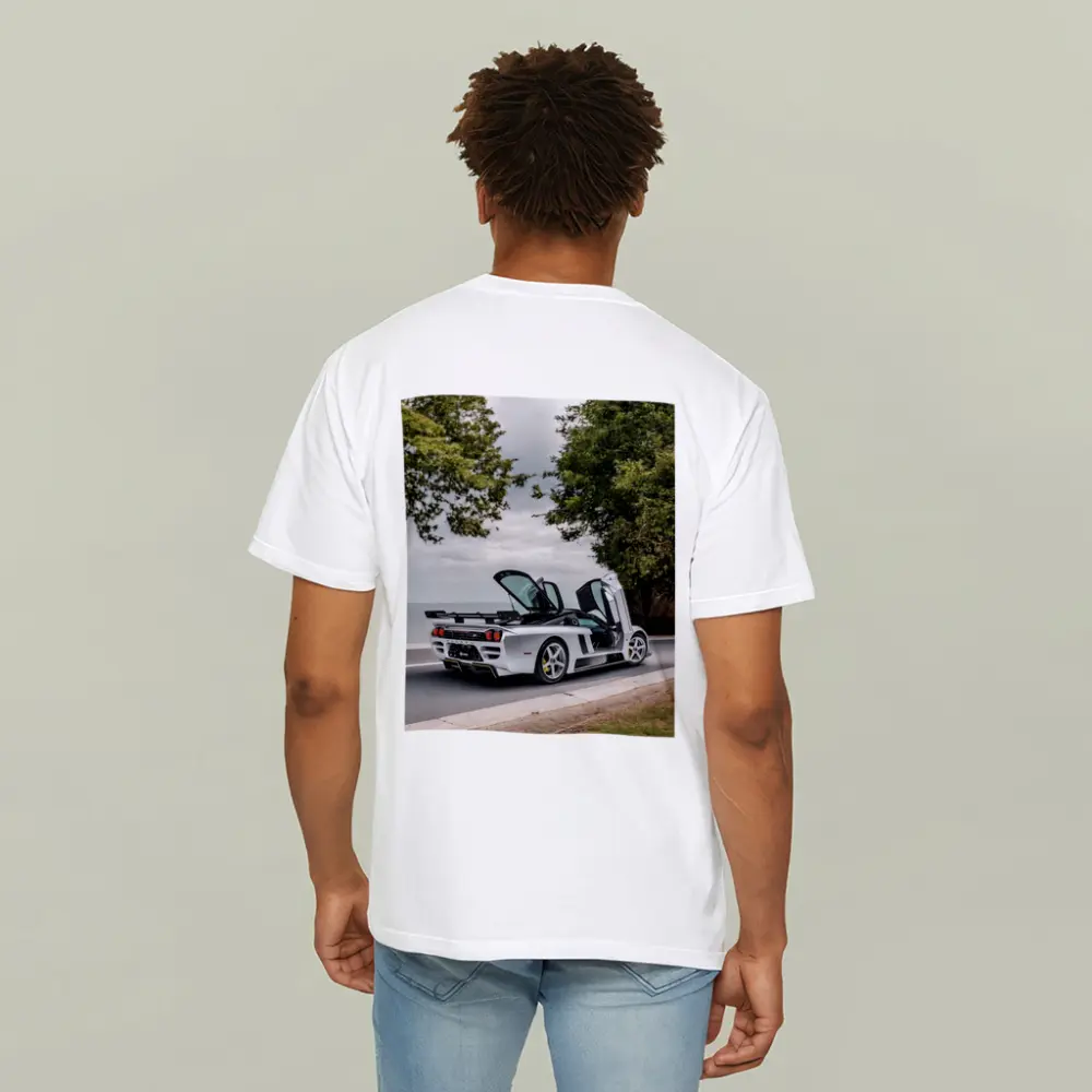 Saleen S7 Supercar Parked Near Coastal Road – T-Shirts