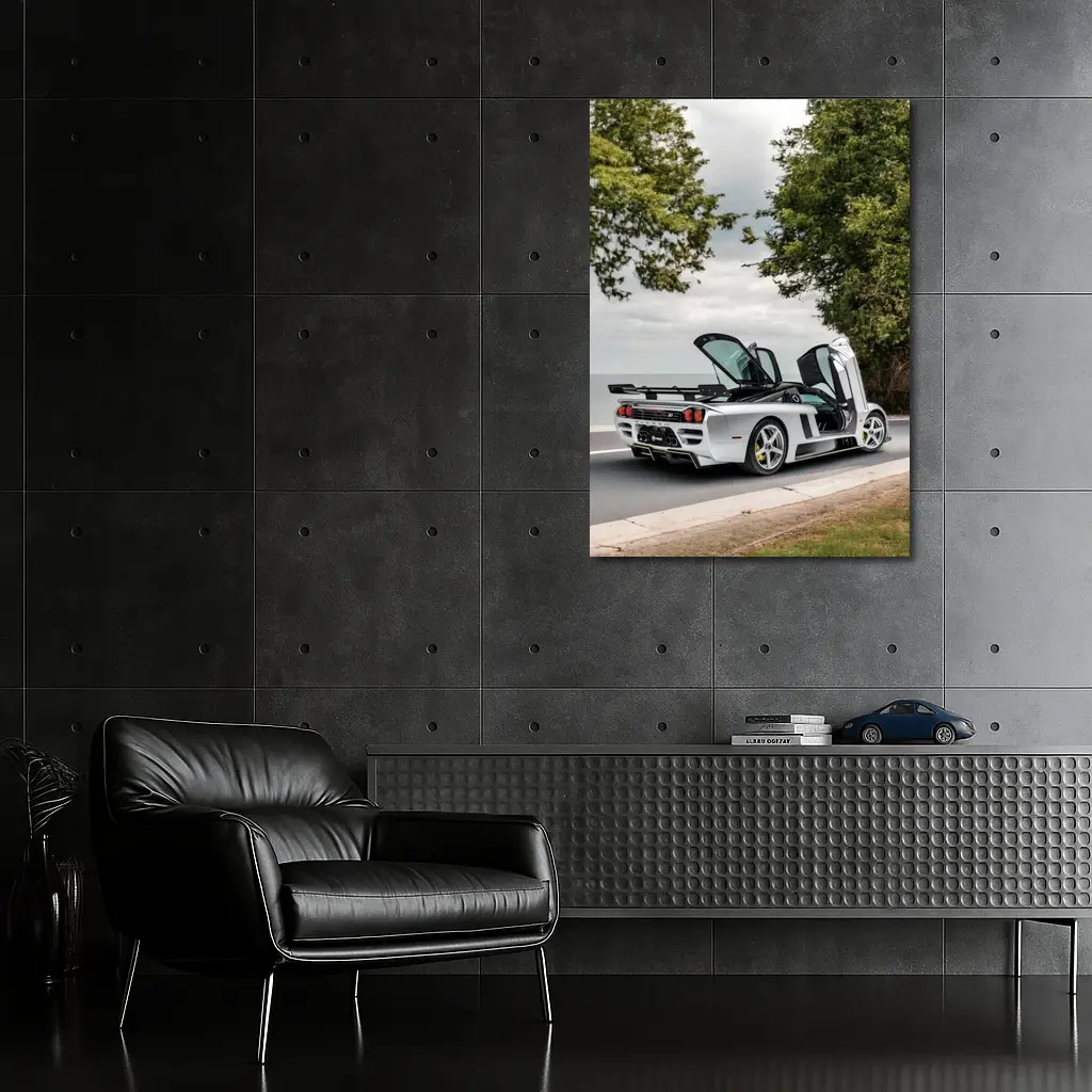 Saleen S7 Supercar Parked Near Coastal Road – Wall Art