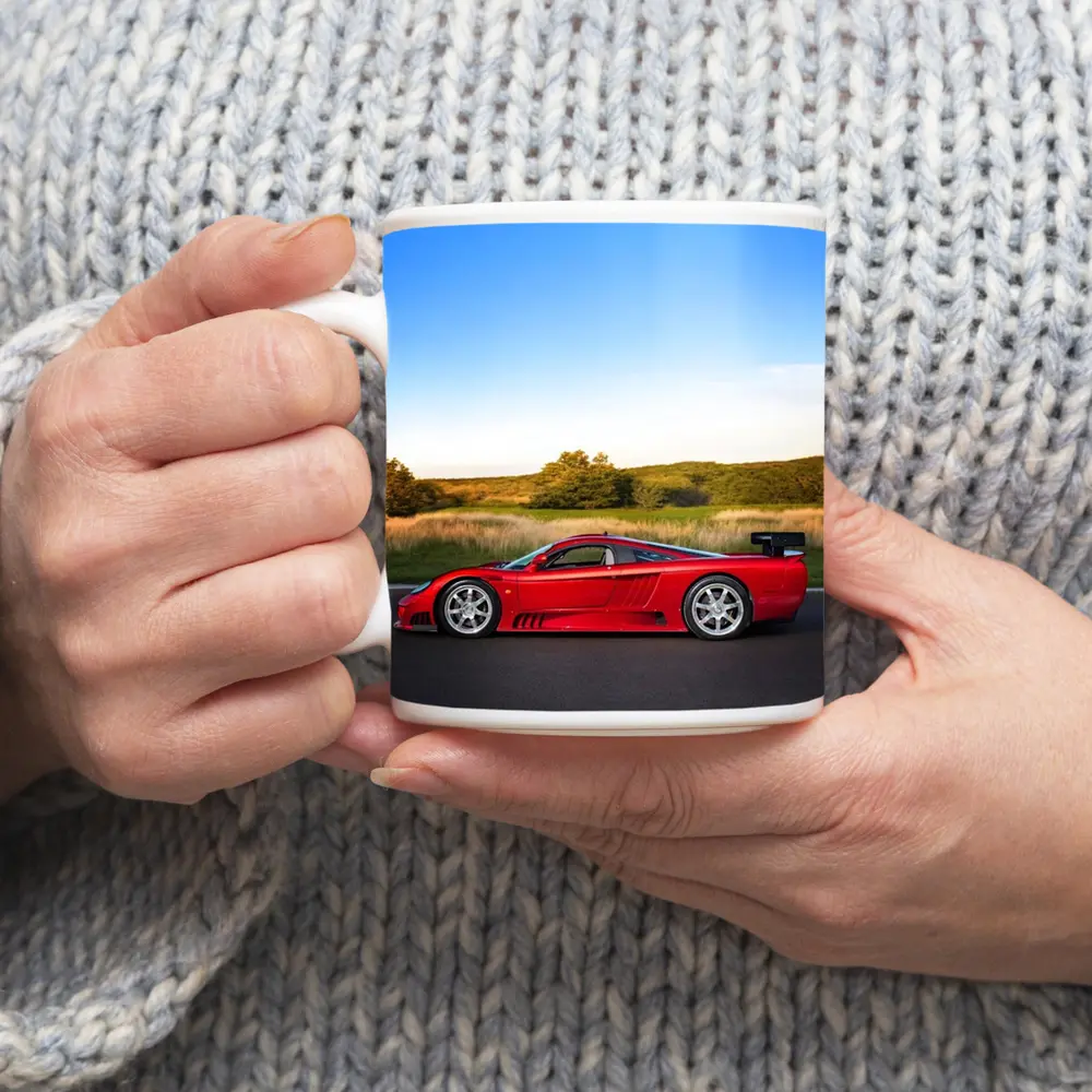 Saleen S7 Red Supercar Open Road Sunset – Mugs