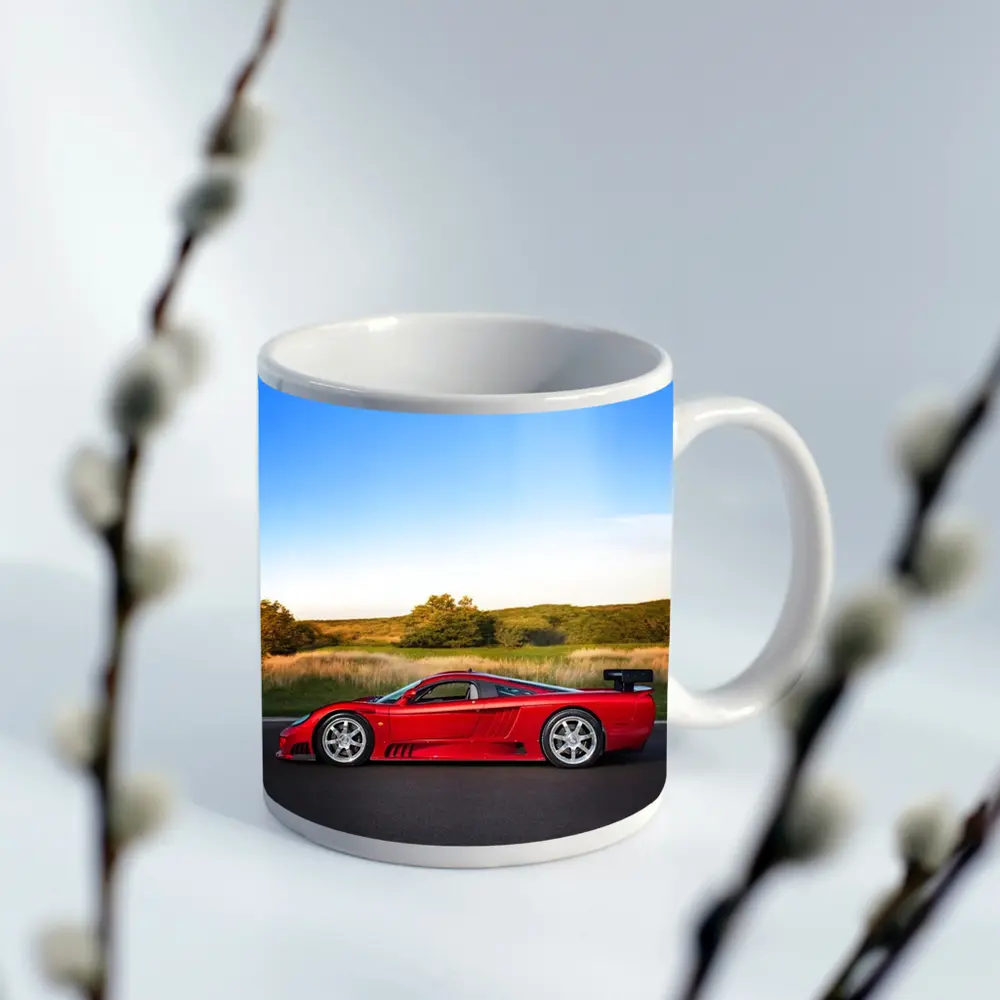 Saleen S7 Red Supercar Open Road Sunset – Mugs