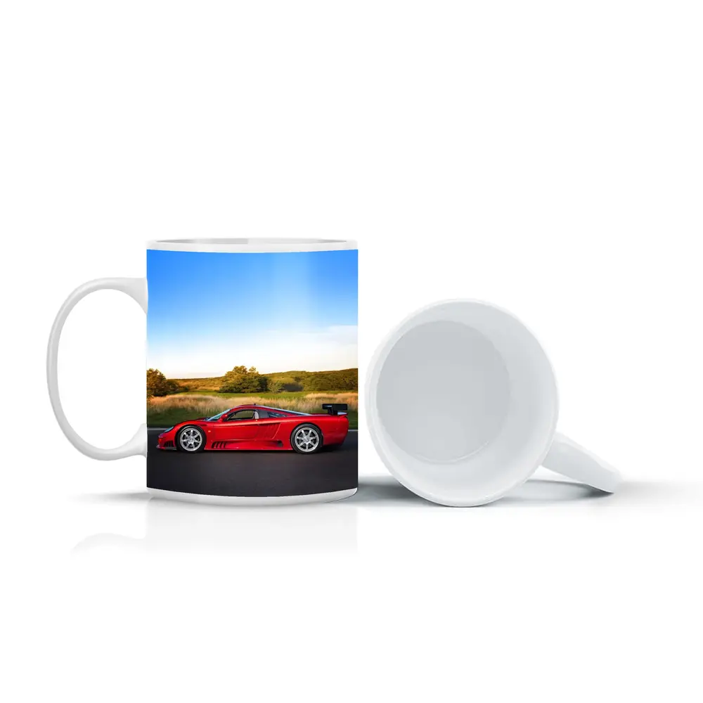 Saleen S7 Red Supercar Open Road Sunset – Mugs