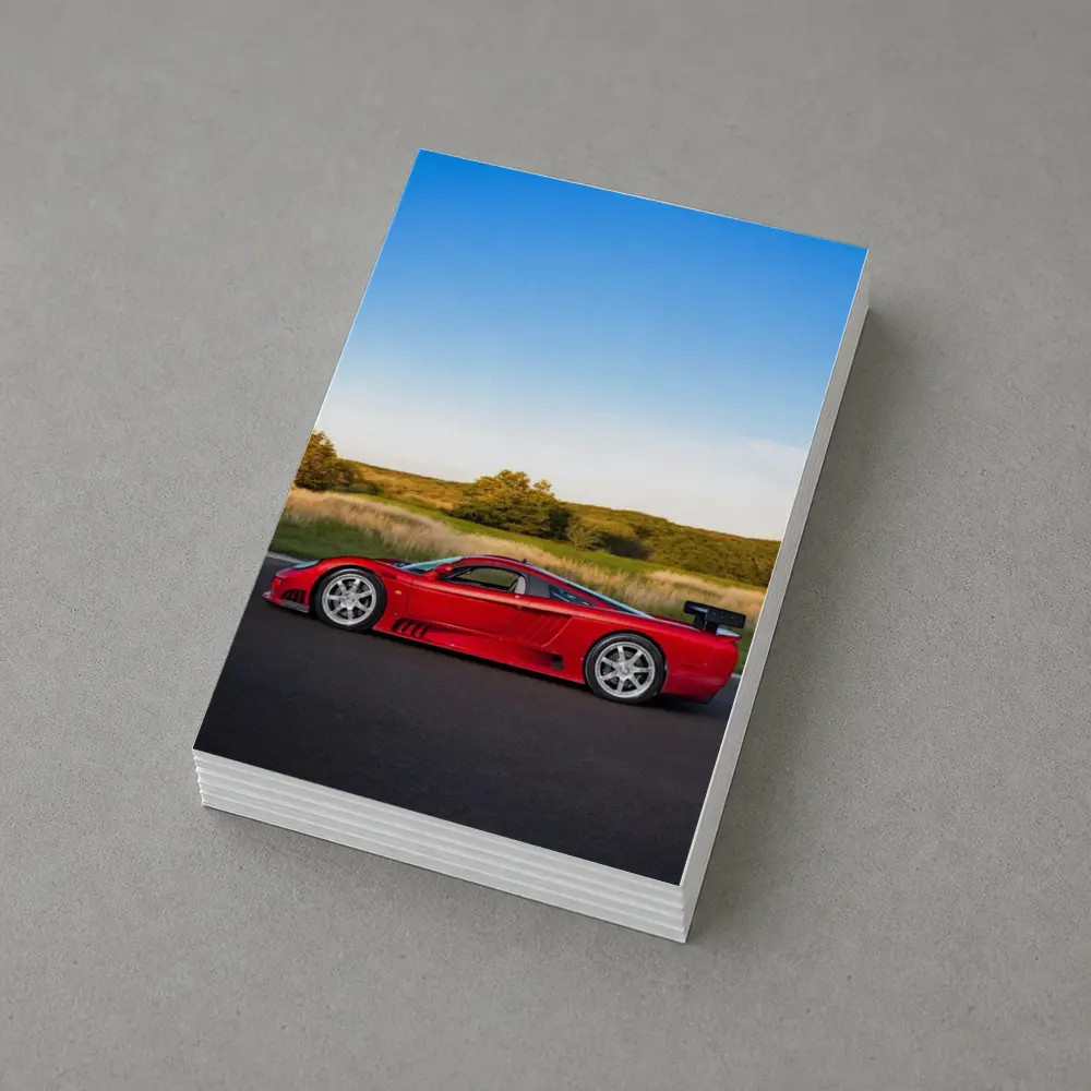 Saleen S7 Red Supercar Open Road Sunset – Postcards