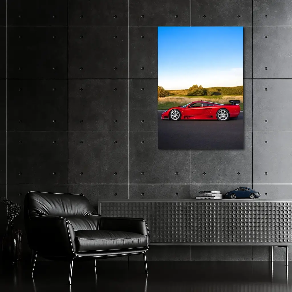Saleen S7 Red Supercar Open Road Sunset – Wall Art
