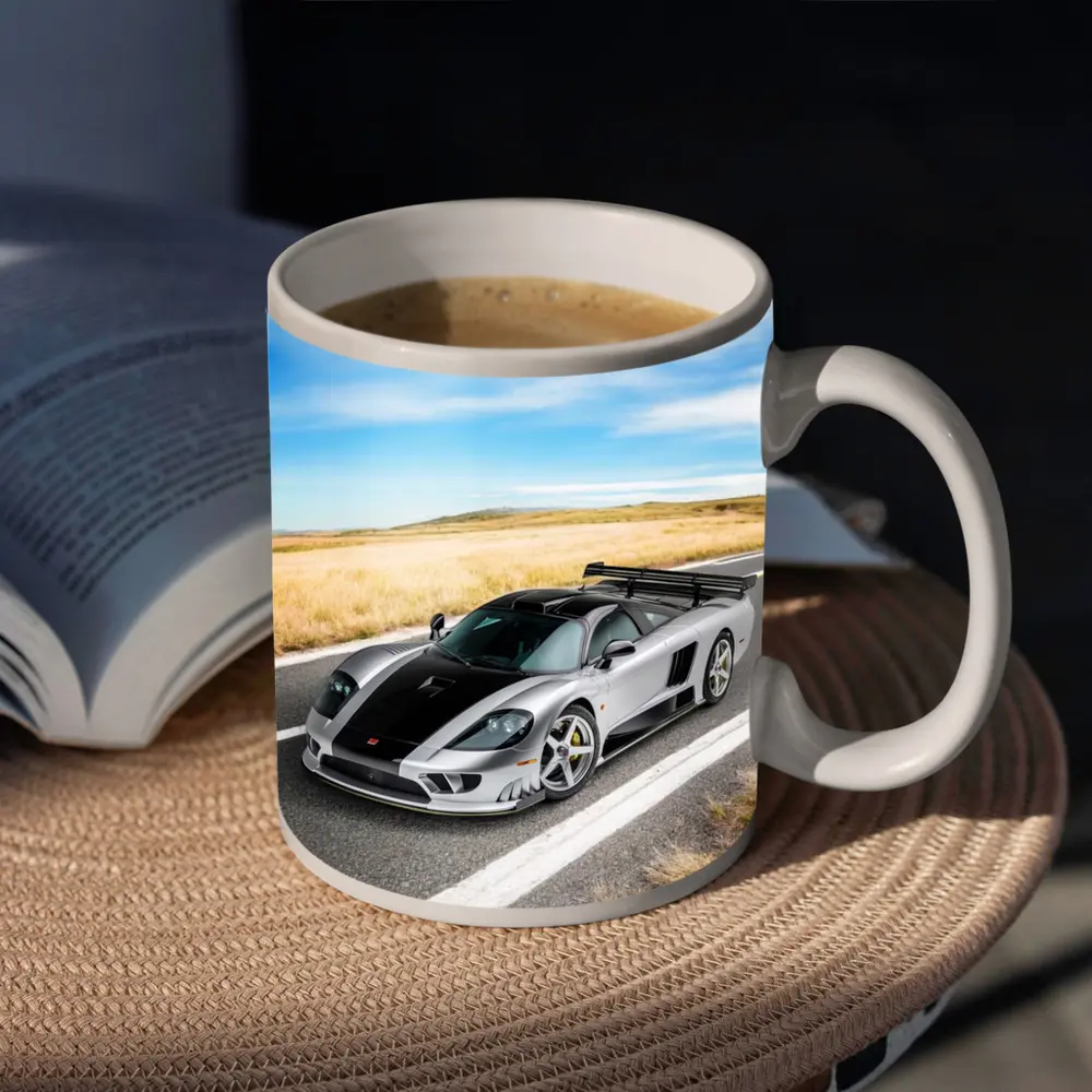 Saleen S7 Supercar On Open Country Road – Mugs