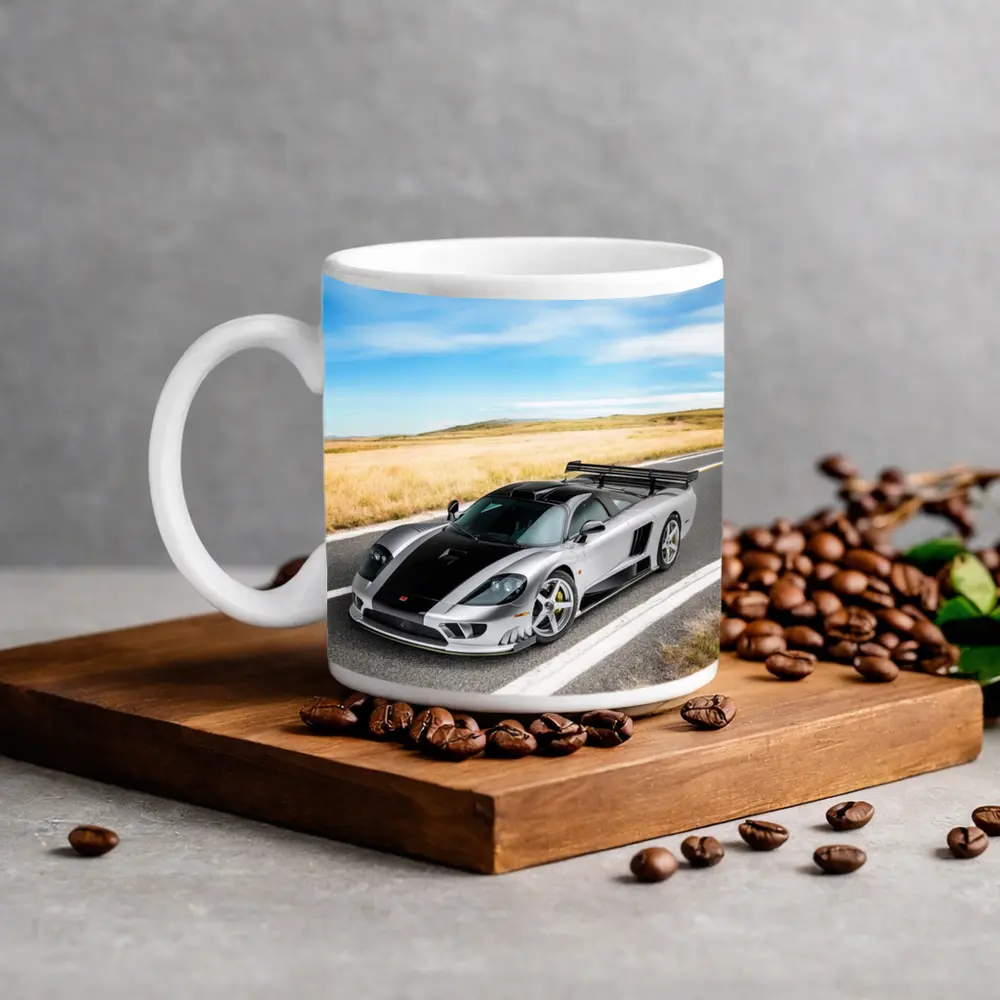 Saleen S7 Supercar On Open Country Road – Mugs
