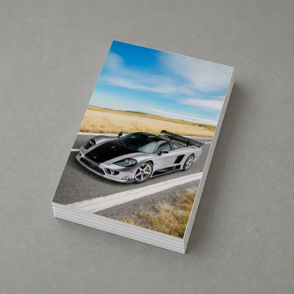 Saleen S7 Supercar On Open Country Road – Postcards