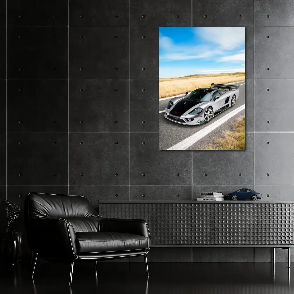 Saleen S7 Supercar On Open Country Road – Wall Art