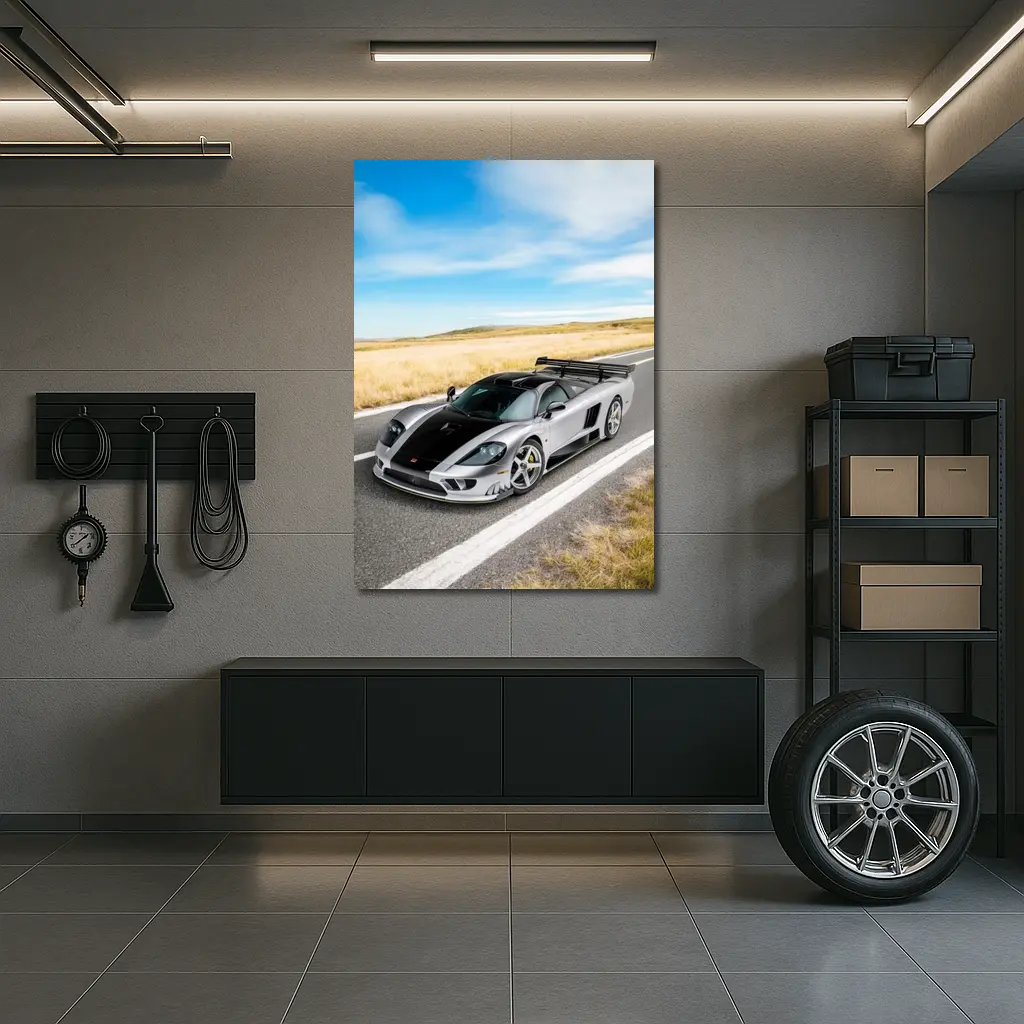 Saleen S7 Supercar On Open Country Road – Wall Art