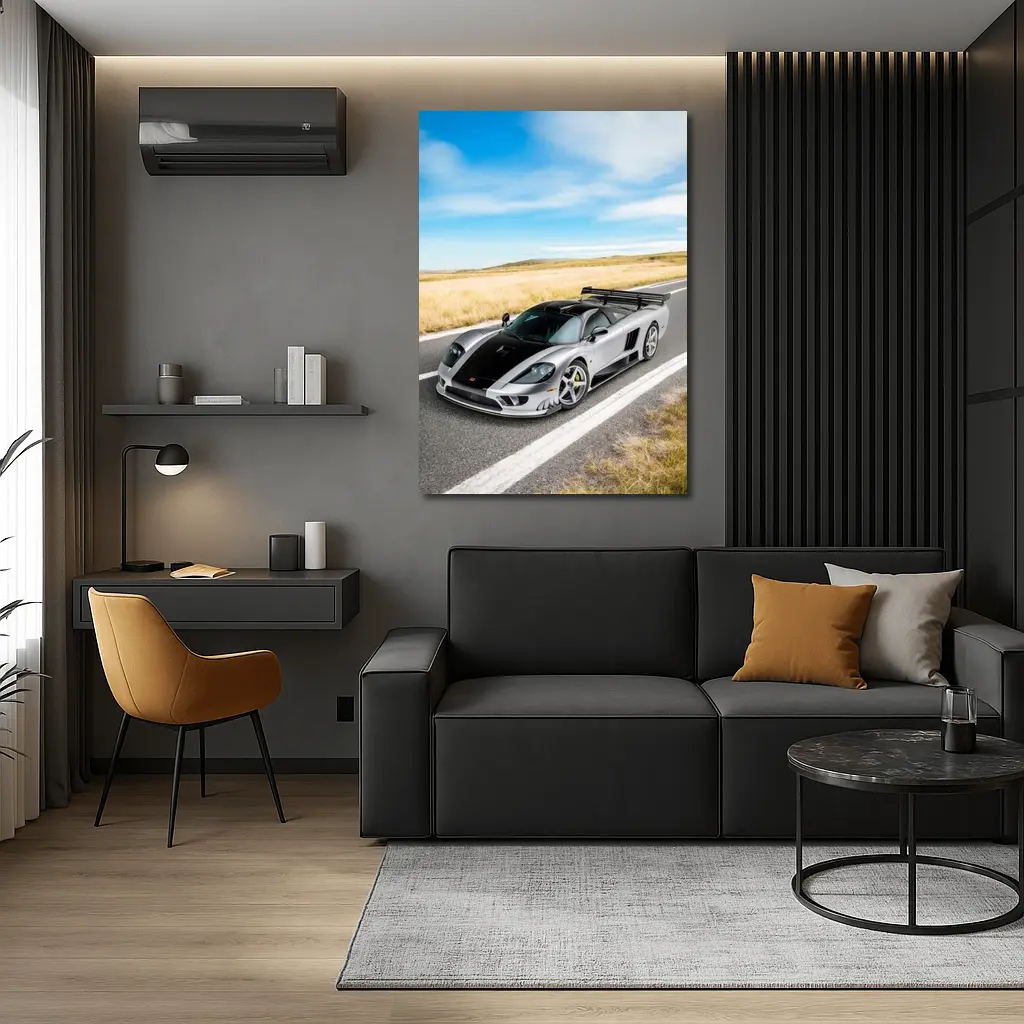 Saleen S7 Supercar On Open Country Road – Wall Art