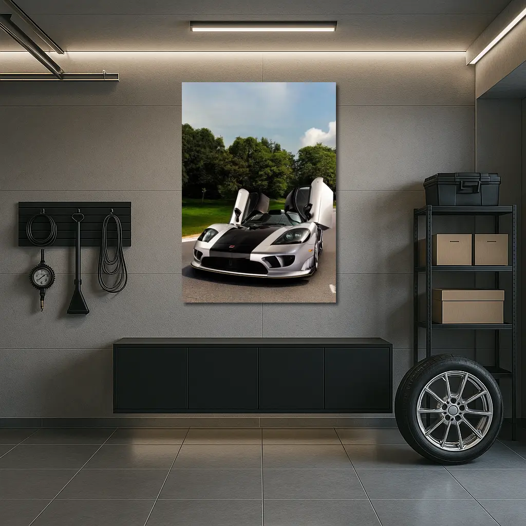 Saleen S7 Supercar Doors Open Road – Wall Art