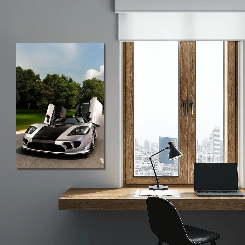 Saleen S7 Supercar Doors Open Road – Wall Art