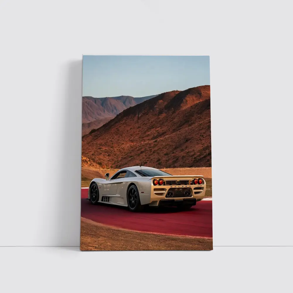 Saleen S7 Supercar On Red Racetrack – Wall Art