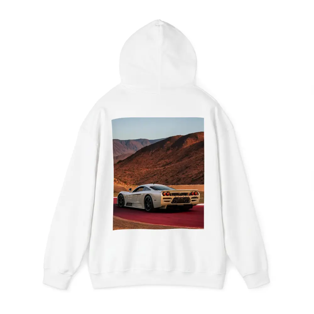 Saleen S7 Supercar On Red Racetrack – Hoodies
