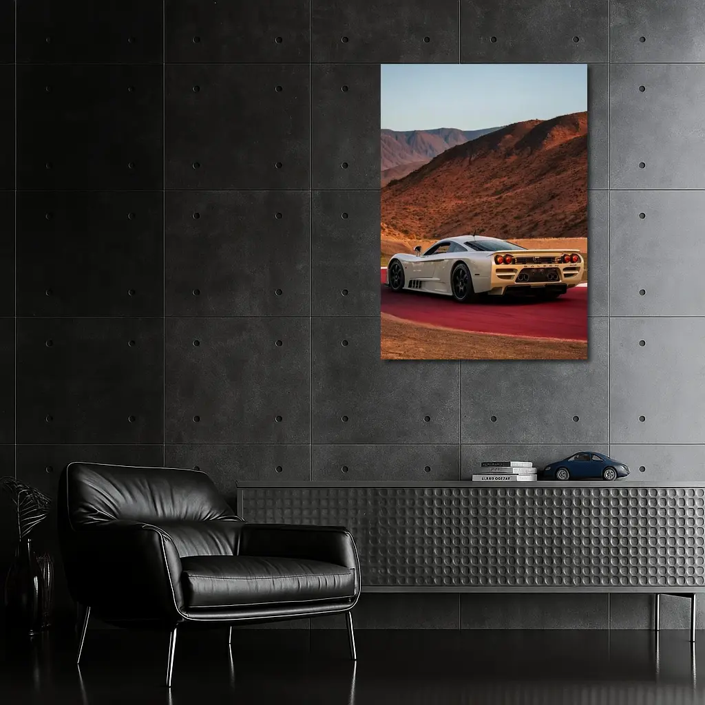 Saleen S7 Supercar On Red Racetrack – Wall Art