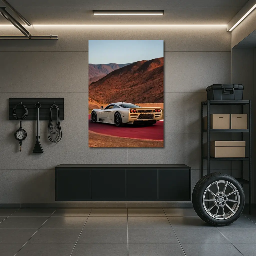 Saleen S7 Supercar On Red Racetrack – Wall Art