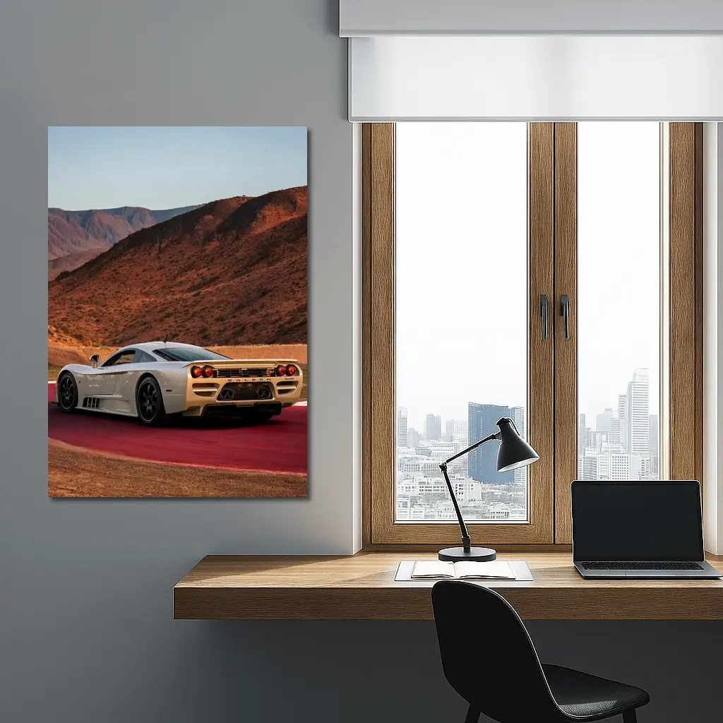Saleen S7 Supercar On Red Racetrack – Wall Art