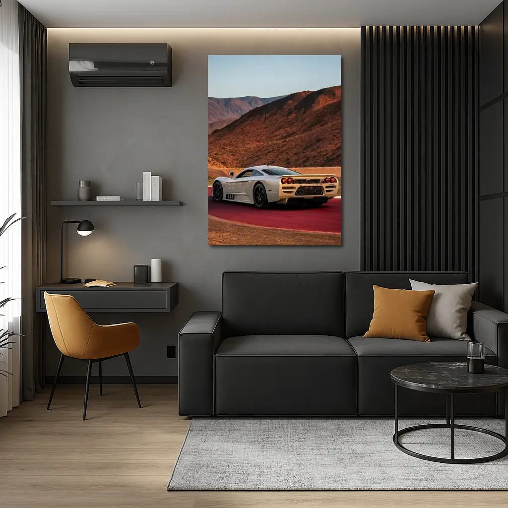 Saleen S7 Supercar On Red Racetrack – Wall Art