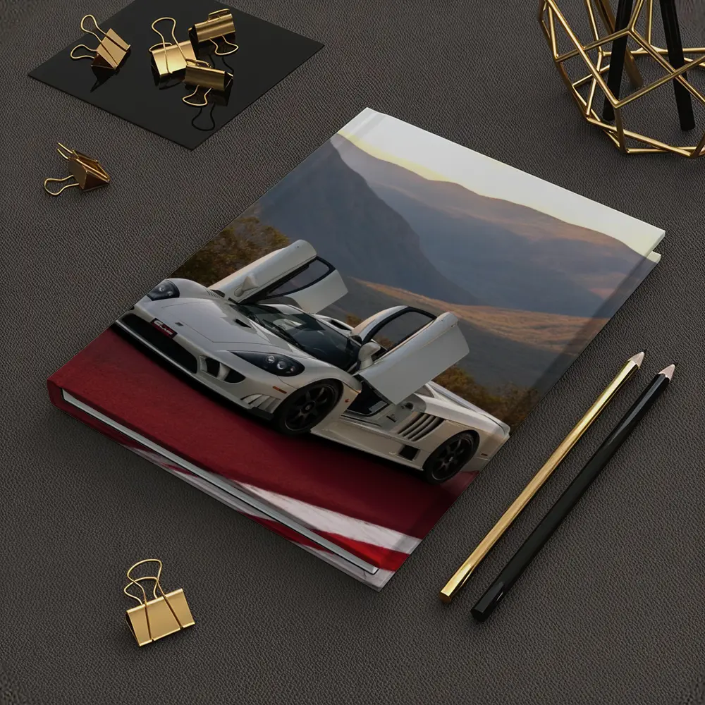 Saleen S7 White Supercar Mountain Backdrop – Notebooks