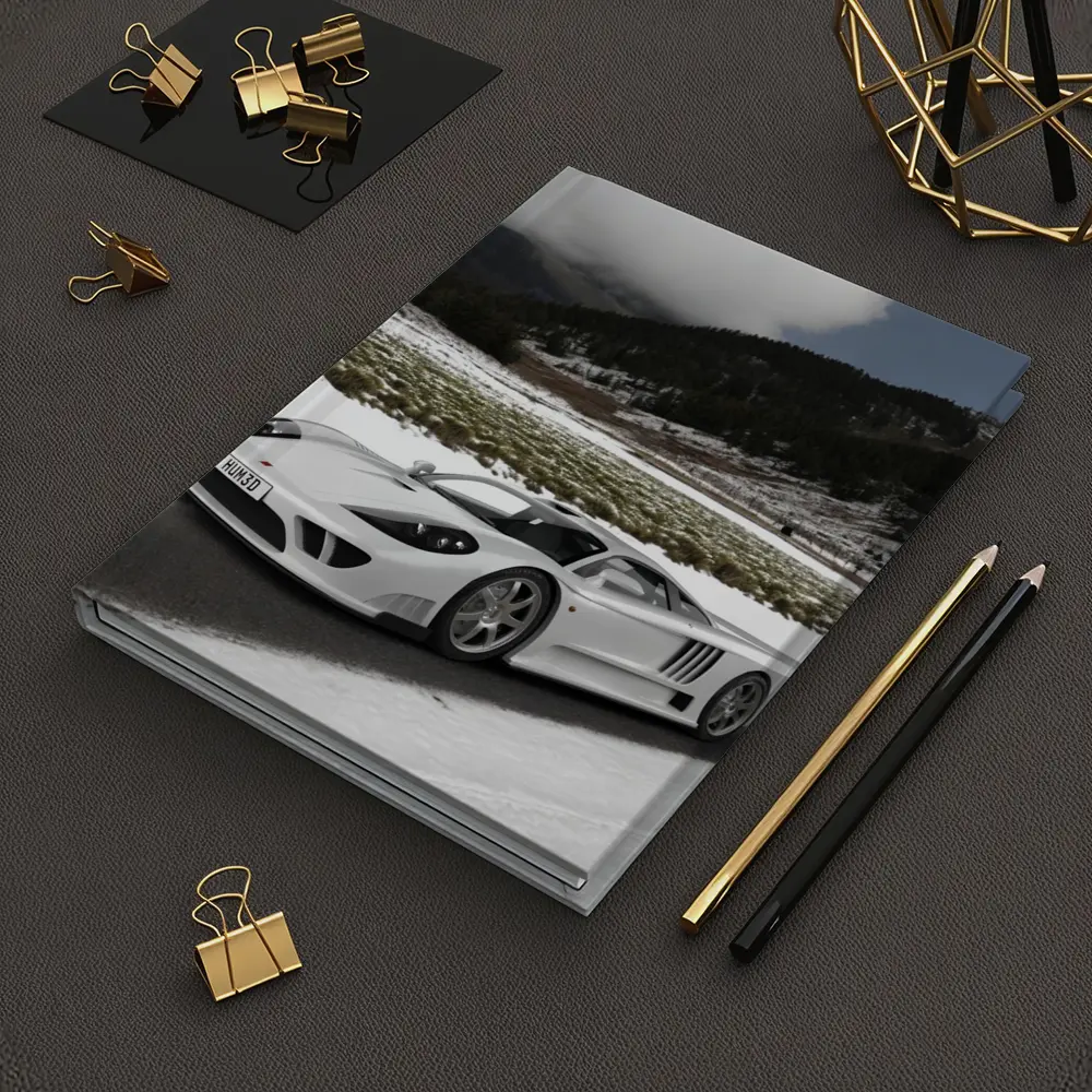 Saleen S7 White Supercar Snowy Road – Notebooks