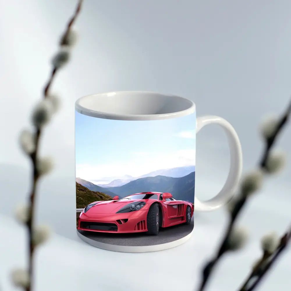 Saleen S7 Red Supercar Mountain Road – Mugs