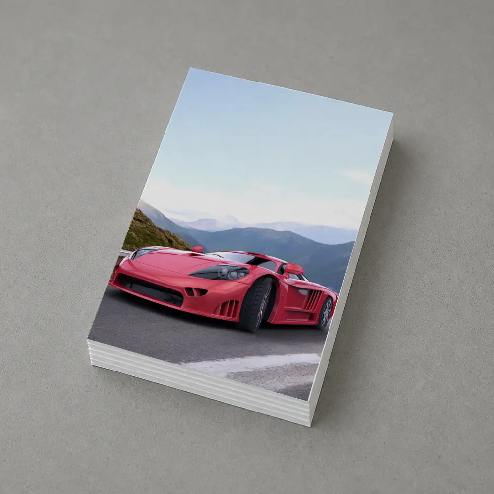 Saleen S7 Red Supercar Mountain Road – Postcards
