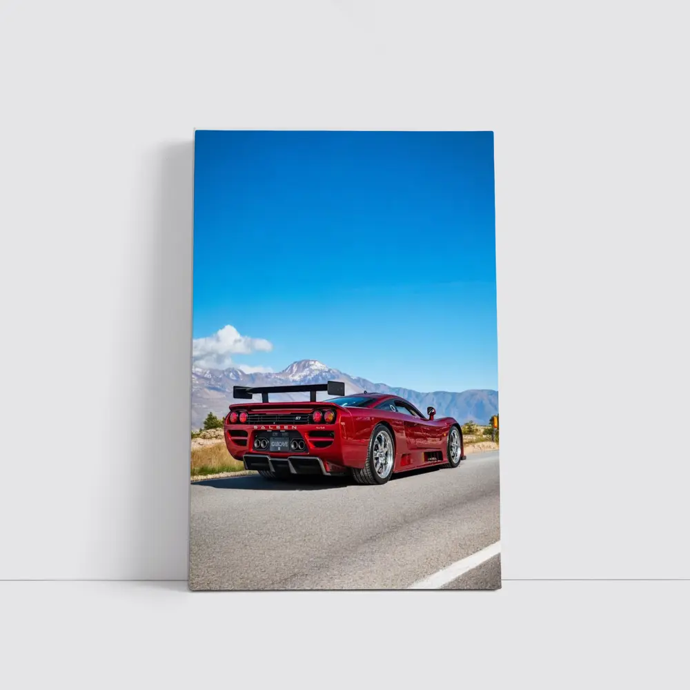 Saleen S7 Red Supercar Mountain Road – Wall Art