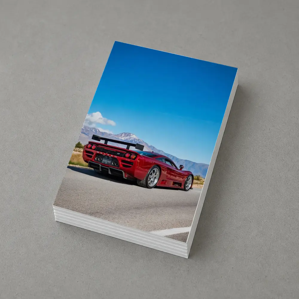 Saleen S7 Red Supercar Mountain Road – Postcards
