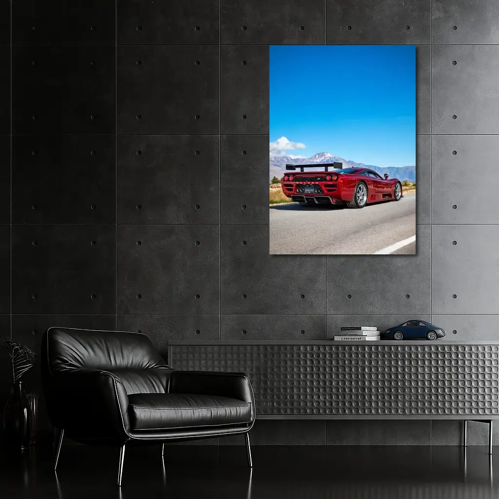 Saleen S7 Red Supercar Mountain Road – Wall Art