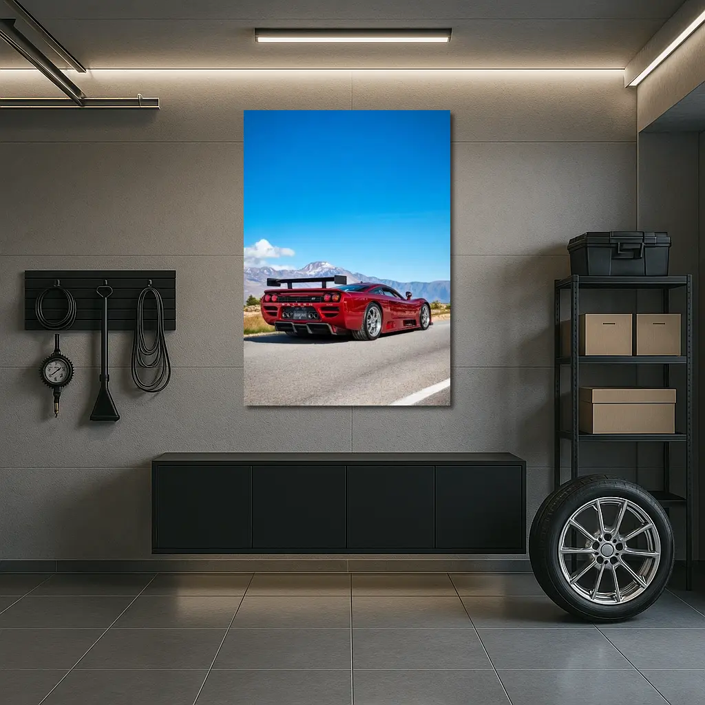 Saleen S7 Red Supercar Mountain Road – Wall Art