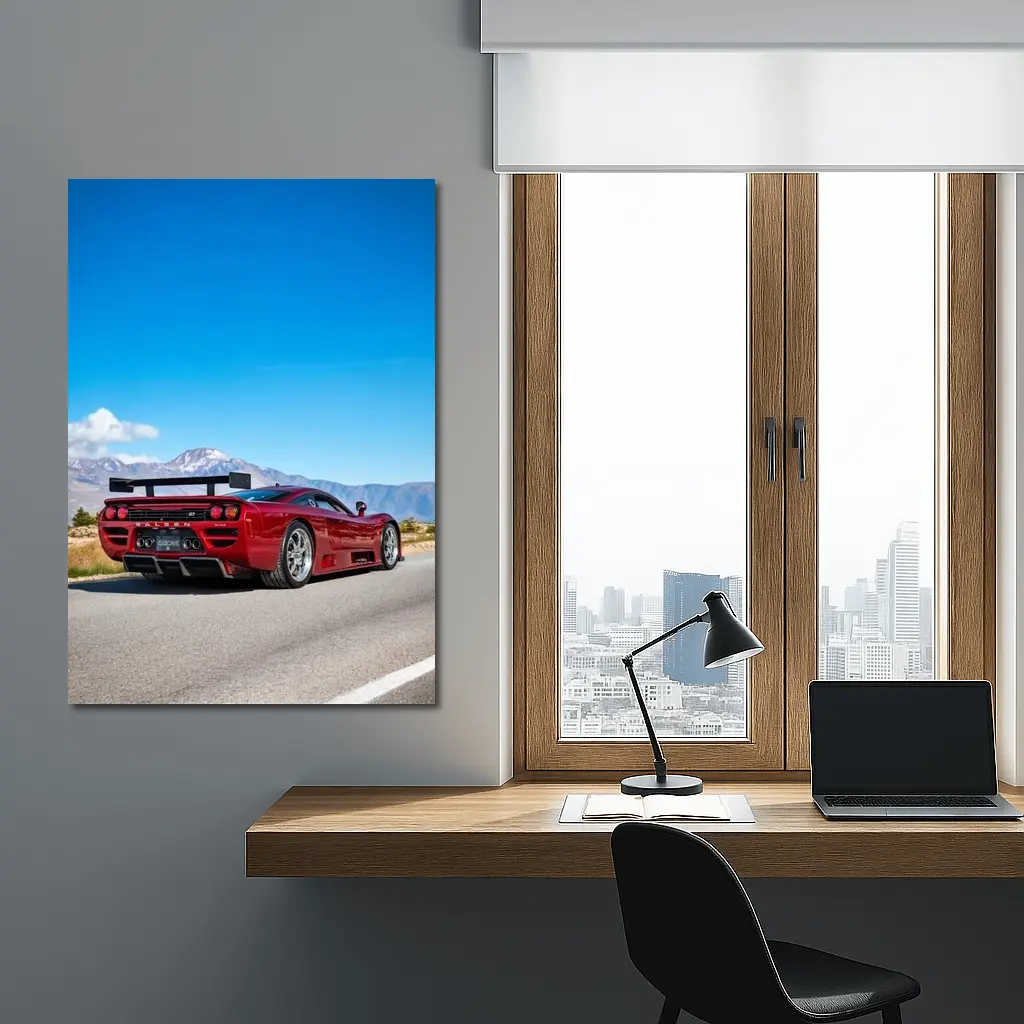 Saleen S7 Red Supercar Mountain Road – Wall Art