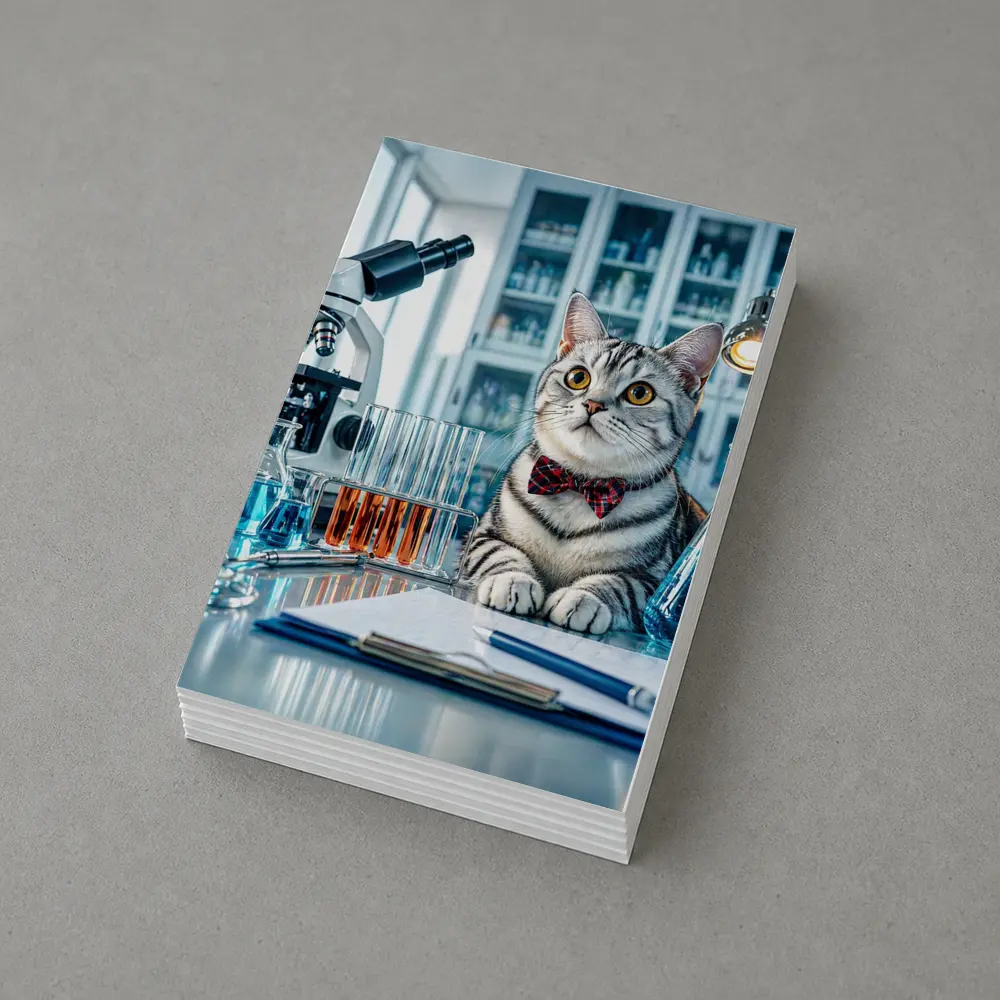 American Shorthair Cat Scientist Laboratory Setting – Postcards