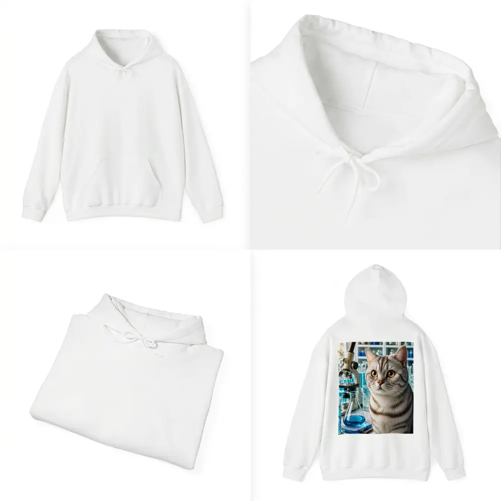 American Shorthair Cat Science Laboratory Setting – Hoodies